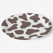 Cowboy Koe Print Wild West Western Rodeo Party Papieren Bordje (Gekanteld)