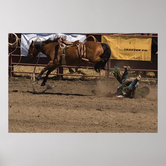 Cowboy krijgt een Kick uit Bronc Riding Poster (Voorkant)