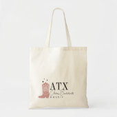 Cowboy-laars Persoonlijk gemaakt Austin vrijgezell Tote Bag (Voorkant)