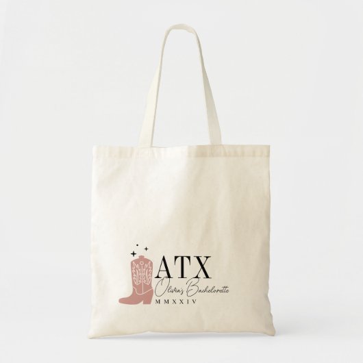 Cowboy-laars Persoonlijk gemaakt Austin vrijgezell Tote Bag (Voorkant)