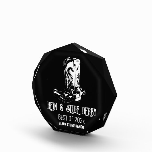 Cowboy laarzen award trofee derby kampioenschap fotoblokken (Rechts)