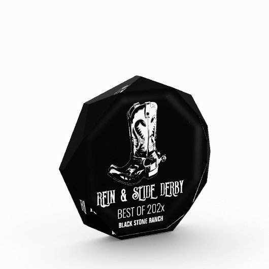 Cowboy laarzen award trofee derby kampioenschap fotoblokken (Links)