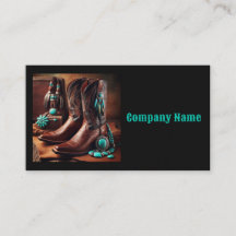 Cowboy laarzen en turquoise sieraden (zwart)