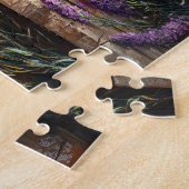 Cowboy laarzen lavendel en honingbij legpuzzel (Zijkant)