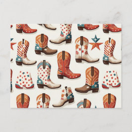 Cowboy laarzen patroon briefkaart