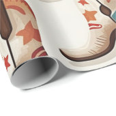 Cowboy laarzen patroon cadeaupapier (Rol Hoek)