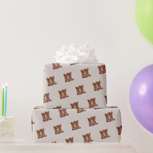 Cowboy laarzen patroon cadeaupapier (Feestgeschenken)