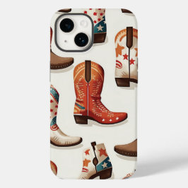 Cowboy laarzen patroon Case-Mate iPhone 14 hoesje