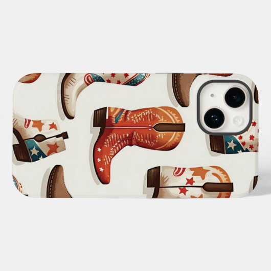 Cowboy laarzen patroon Case-Mate iPhone case (Achterkant (horizontaal))