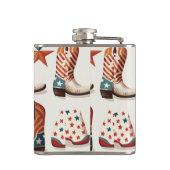 Cowboy laarzen patroon heupfles (Achterkant)