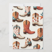 Cowboy laarzen patroon kaart (Achterkant)