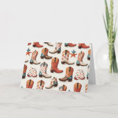 Cowboy laarzen patroon kaart (Voorkant)