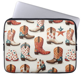 Cowboy laarzen patroon laptop sleeve