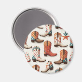 Cowboy laarzen patroon magneet (Voorkant / Achterkant)