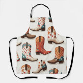 Cowboy laarzen patroon schort (Voorkant)
