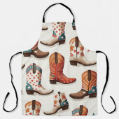 Cowboy laarzen patroon schort (Voorkant)