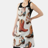 Cowboy laarzen patroon schort (Insitu)