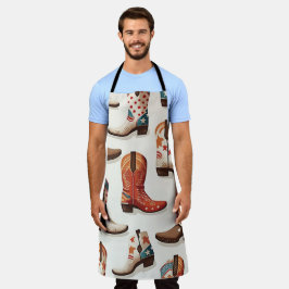 Cowboy laarzen patroon schort