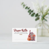 Cowboy laarzen Rode Luier Raffle Ticket Informatiekaartje (Staand voorkant)