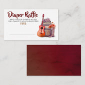 Cowboy laarzen Rode Luier Raffle Ticket Informatiekaartje (Voorkant / Achterkant)