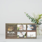 Cowboy laarzen rustiek land dank u bruiloft bedankkaart (Staand voorkant)