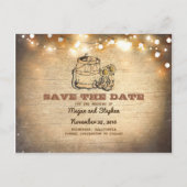 Cowboy laarzen rustiek land opslaan van de datum aankondigingskaart (Voorkant)