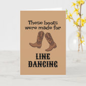 Cowboy laarzen voor Line Dancer Line Dancing Verja Kaart (Gele Bloem)