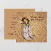 cowboy laarzen western vrijgezellenfeest tea party kaart (Voorkant / Achterkant)