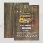 Cowboy laarzen wijn vat land verjaardagsfeest kaart (Voorkant / Achterkant)