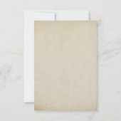 Cowboy laat land Rustic Wedding RSVP zien (Achterkant)