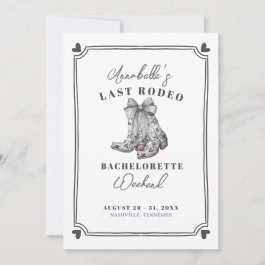 Cowboy Laatste Rodeo vrijgezellenfeest Kaart (Voorkant)