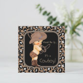 Cowboy Land Western Baby shower Kaart (Staand voorkant)