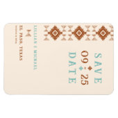 Cowboy Land Western Chique Bruiloft Save the Date Magneet (Horizontaal)