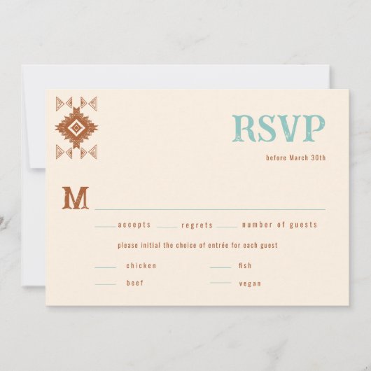 Cowboy Land Western QR Code Maaltijd Bruiloft RSVP (Voorkant)