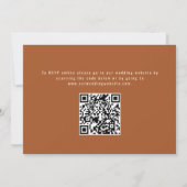 Cowboy Land Western QR Code Maaltijd Bruiloft RSVP (Achterkant)