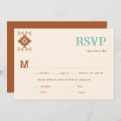 Cowboy Land Western QR Code Maaltijd Bruiloft RSVP (Voorkant / Achterkant)