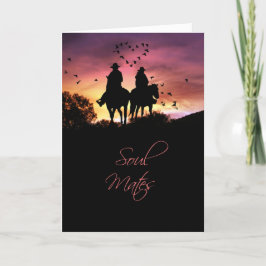 Cowboy Land Western Solid Mate Ik hou van je Kaart
