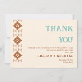 Cowboy Land Westerne Woestijn Terracotta Bruiloft Bedankkaart (Voorkant)