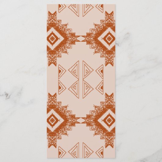 Cowboy Land Westerne Woestijn Terracotta Bruiloft Menu (Achterkant)