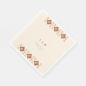 Cowboy Land Westerne Woestijn Terracotta Bruiloft Servet (Hoek)