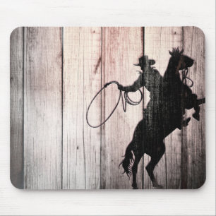 Cowboy Landelijke Houten Schuur Land Westers Wilde Muismat