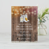 Cowboy Lantern Rustic Wood Country Weddenschap Kaart (Staand voorkant)