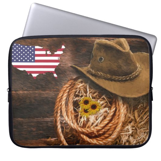 Cowboy Laptop Sleeve (Voorkant)