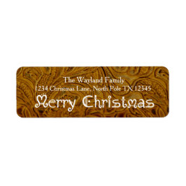 Cowboy Leather Vakantie Adresetiketten Etiket