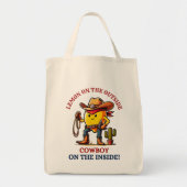 Cowboy Lemon met lasso en cactus Tote Bag (Voorkant)