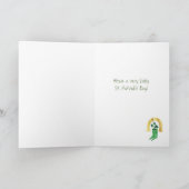 Cowboy Leprechaun Frog St. Patrick's Day Kaart (Binnen)