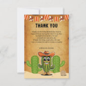 Cowboy Little Cactie Cactus Baby shower Bedankkaart (Voorkant)