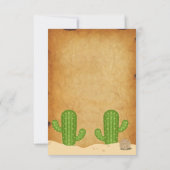 Cowboy Little Cactie Cactus Baby shower Bedankkaart (Achterkant)