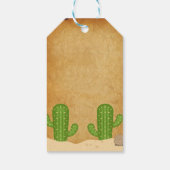 Cowboy Little Cactie Cactus Baby shower Cadeaulabel (Achterkant)