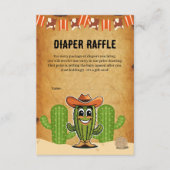 Cowboy Little Cactie Cactus Baby shower Informatiekaartje (Voorkant)